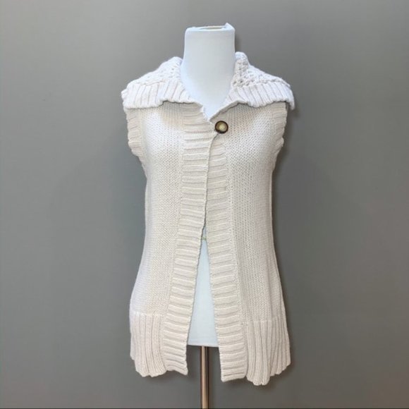 GAP cream sleeveless cardigan sweater, S. - Picture 5 of 7